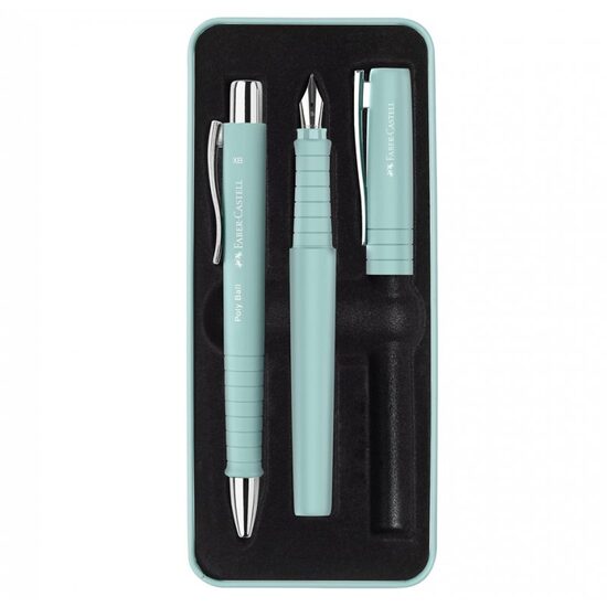 FC241053 Set stilou B + Pix XB POLY BLEU CARAIBE - Faber-Castell