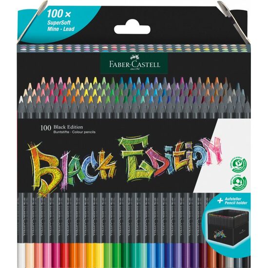 FC116411 Creioane colorate 100 culori Black edition - Faber Castell