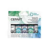 Set alcohol int - Cerneala pe baza de alcool, culori reci - Cernit