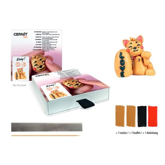 CEKIT003C Kit complet de modelare, Pisica - Cernit