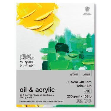 Bloc 10 coli 230 gr pentru ulei, acrilic, 30.5 x 40.6 cm - Winsor