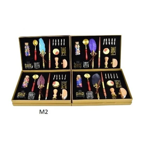 M2 517982 Set caligrafie cu sigiliu de ceara, pana BORDO - ANT-CH