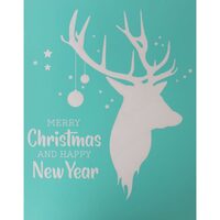 41081 Sablon autoadeziv din matase plasticata, reindeer head - Pentart