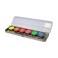 Set 6 culori Fluo - Black Light - profesionale Make-up - cutie metal