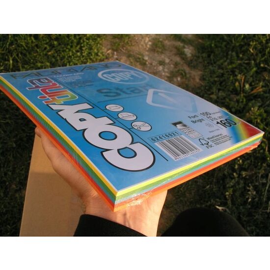 Hartie Copytinta carton colorat 100 coli/set - A4, 160g, 5 culori x 20 coli