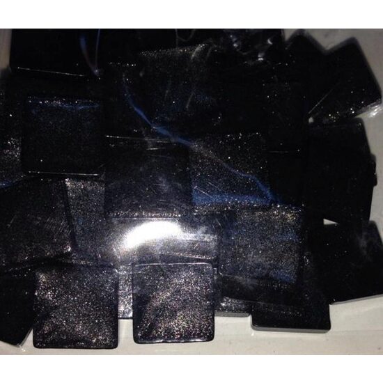 Mozaic blister cu glitter 0.5x0.5cm, nr 14 - negru - Pentart