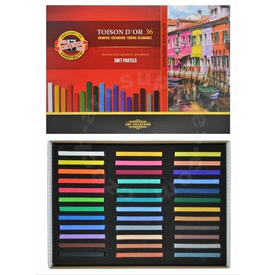 K8585-36 Set 36 pasteluri cretate patrate - TOISON DOR
