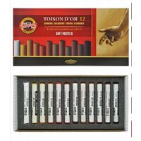 K8522-12M Set 12 pasteluri cretate rotunde/marouri - TOISON DOR