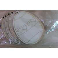 22803 - Set 5 forme lemn, nr 42, Pentart, ou