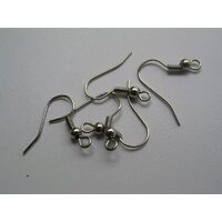 1291B - Set 10g tortite cercei - cul nichel, plate cu biluta
