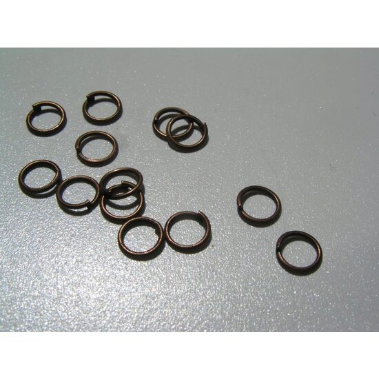 1269B - Set 10 gr zale cupru, 6 mm, aprox 170 buc