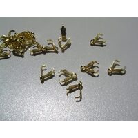 1311B Set 10 gr agatatoare pandantiv aurie, aprox 8 mm