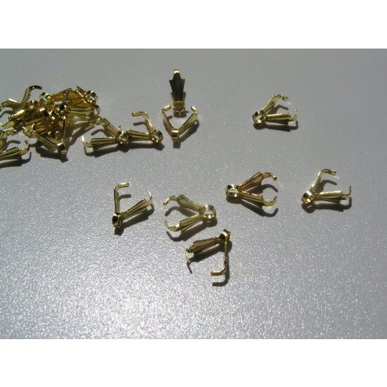 1311B Set 10 gr agatatoare pandantiv aurie, aprox 8 mm
