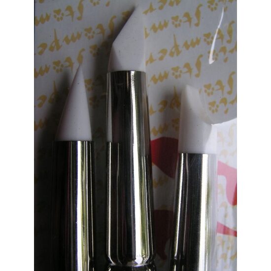 Set 3 pensule cauciuc pentru modelaj, Stamperia - KR74G