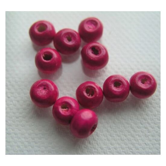Margele lemn - 6406 - 10 gr, roz