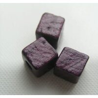 Margele lemn cubice - 6545 - 10 gr violet
