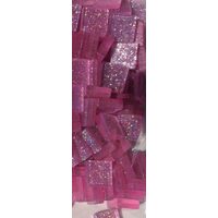 29177 Mozaic blister cu glitter 1x1cm, carmin Pentart