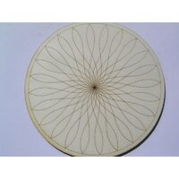 4123 Suport lemn decor, rotund, model 3