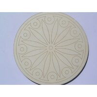 4124 Suport lemn decor, rotund, mandalla - 4124/4