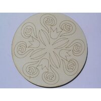 4130/10 Suport lemn decor, rotund, MANDALLA PENT