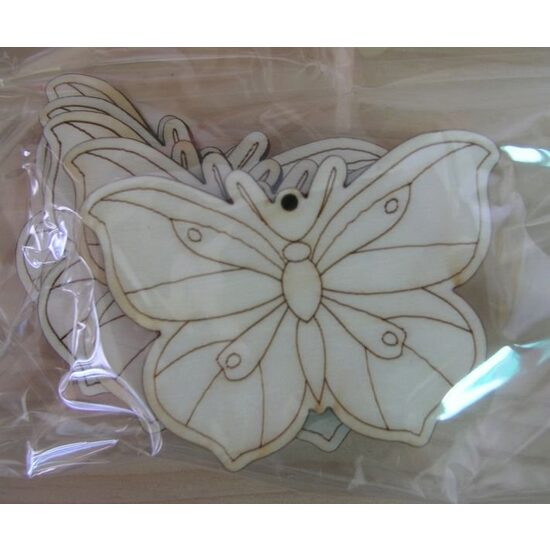 22765 - Set 5 forme lemn, nr 4, Pentart, fluture