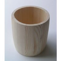 5894 Suport creioane rotund din lemn - Pentart