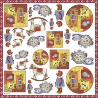 Servetel de orez, 50x50cm, Stamperia - DFT138