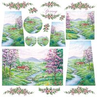 Servetel de orez, 50x50cm, Stamperia - DFT188