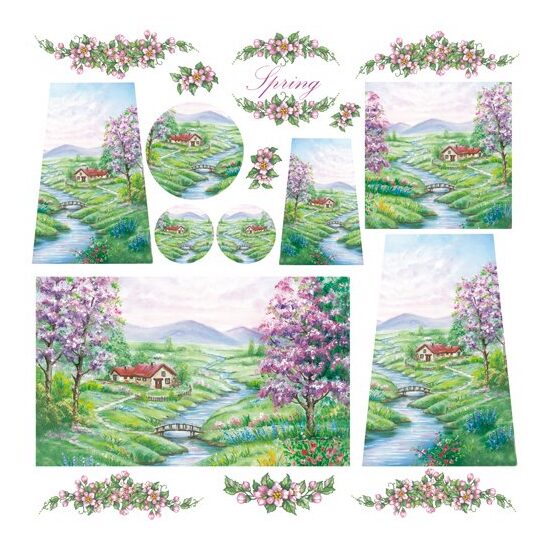 Servetel de orez, 50x50cm, Stamperia - DFT188