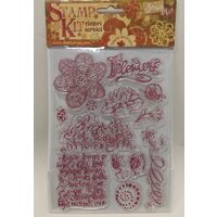 Kit stampile silicon - Stamperia -WTK012 , flower