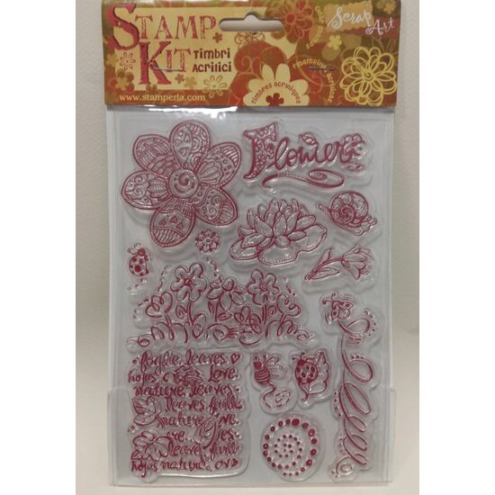 Kit stampile silicon - Stamperia -WTK012 , flower