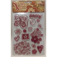 Kit stampile silicon - Stamperia -WTK002 , butterfly