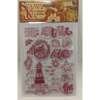 Kit stampile silicon - Stamperia -WTK010 , Summer