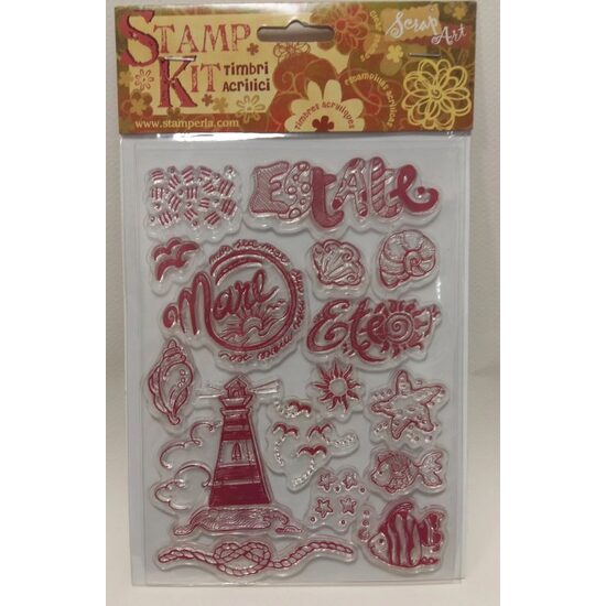 Kit stampile silicon - Stamperia -WTK010 , Summer
