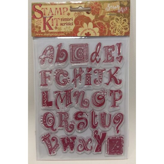 Kit stampile silicon - Stamperia -WTK009 , Letters and symbols