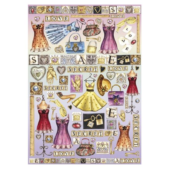 Hartie decoupage 80 gr, 50 x 70, - DFG296 Vintage She-DISC