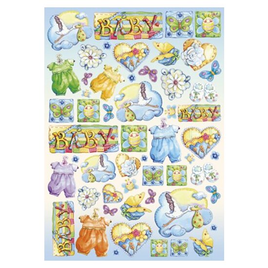 Hartie decoupage 80 gr, 50 x 70, - DFG297 Baby Boy-DISC