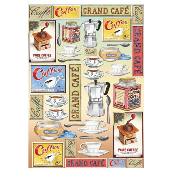 Hartie decoupage 80 gr, 50 x 70, - DFG316 Coffe