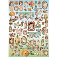 Hartie decoupage 80 gr, 50 x 70, - DFG318 Vintage parfums-DISC