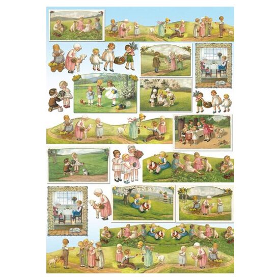 Hartie decoupage 80 gr, 50 x 70, - DFG319 Country children-DISC