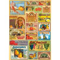 Hartie decoupage 80 gr, 50 x 70, - DFG321 Vintage labels-DISC