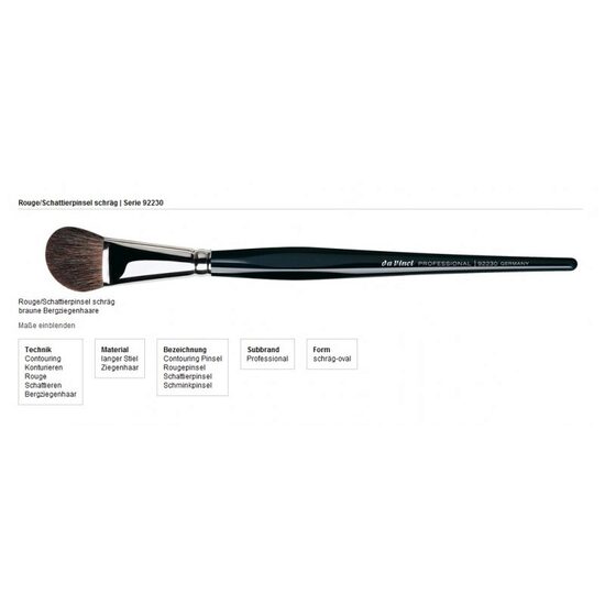 Pensula tesita pentru fard de obraz 92230 - Professional - Da Vinci