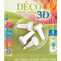 Set 4 varfuri aplicatoare Deco 3D - Lefranc&Bourgeois