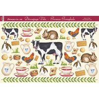 Hartie vello decupaj Stamperia DFV 02 - 48 X 33,5 - Farm
