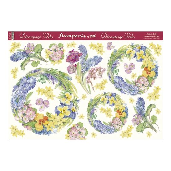 Hartie vello decupaj Stamperia DFV 163 - 48 X 33,5 - Hyacinth