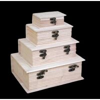 355072 Set 4 cutii de lemn tip carte - ANT-CH
