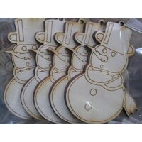 22890 - Set 5 figurine lemn - nr.129 - pentru pictat - om de zapada