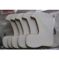 Set 5 figurine lemn - nr.111 - pentru pictat - cizmulite Craciun 22872