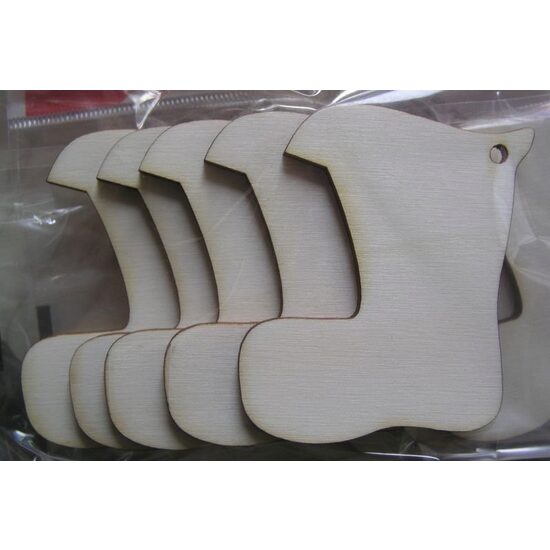 Set 5 figurine lemn - nr.111 - pentru pictat - cizmulite Craciun 22872