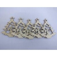 22879 - Set 5 figurine lemn - nr. 118 - pentru pictat - brad cu ingeras